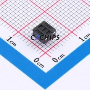 TSC08-CBW1FH4.3 Tactile Switch Through hole-3P,4.5x4.5mm Switch Single Pole Single Throw Round Button 2.5N Right Angle Insert - Product Image 2