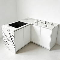 Pierre de quartz artificielle ignifuge et imperméable, dalle blanche, design moderne, comptoir de cuisine, salle de bain, hôtel, meuble-lavabo, durable