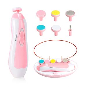 Coupe-ongles électrique pour bébé, lime à ongles pour bébé, kit de soin des ongles pour bébé 6 en 1, lime à ongles, ensemble de manucure pour bébé - Product Image 1
