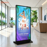 Kiosco de Señalización Digital Personalizado de Pantalla Completa, con Soporte de Pie, Pantalla LCD Táctil Interactiva de 55-98 Pulgadas para Vestíbulo de Hotel o Centro Comercial