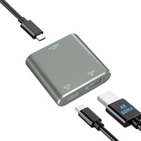 Adaptateur convertisseur vidéo USB-C vers HDTV 4K 60Hz (femelle-femelle) avec câble d'alimentation USB-C pour lunettes AR RayNeo PS5