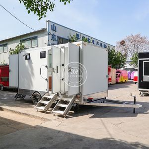 Baño Móvil de Venta Directa de Fábrica 2025, Precio de Baño Portátil de Lujo, Remolque de Baño Portátil - Product Image 1