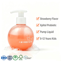 Dentifrice liquide pour enfants à la fraise, sans fluor, au xylitol, renforce les dents (fournisseur de marque privée)