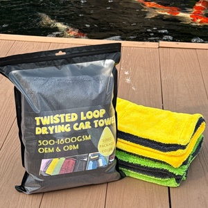 Durable High Quality Super Absorption Car Microfiber <b>Towel</b> Edgeless Boat Wash Super Soft Car Twisted Loop <b>Drying</b> <b>Towels</b> - Product Image 1