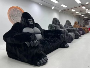 Sofá Personalizado de Felpa con Forma de <span class=keywords><strong>Godzilla</strong></span>, King Kong, <span class=keywords><strong>Gorila</strong></span>, Sofá de Tela para Sala de Estar, Sofá en Forma de <span class=keywords><strong>Gorila</strong></span> - Product Image 2