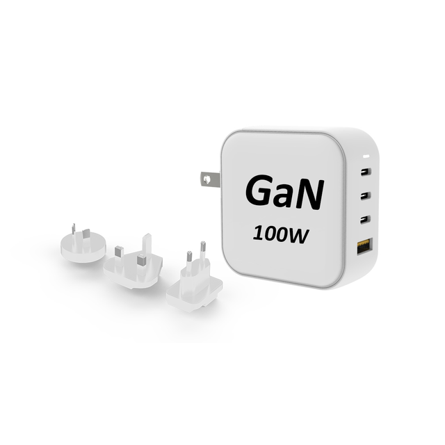 Universal Changeable Plug 100W Smart Quick Chargers Mobil Phone Travel Adapter 3C+1A 4 Port PD 100W GaN Wall Charger for Laptop