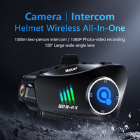 Nouveau Casque Intercom Q28-2X 2025 avec Caméra 1080P, Écouteurs Moto Sans Fil Bluetooth Anti-Poussière, Autonomie de 6,5H