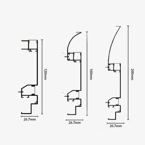 Mục mới perfil de aluminio Para LED PC khuếch tán Anti-Glare đôi mí mắt đầu dòng ánh sáng cho Trần chiếu sáng LED hồ sơ - Product Image 3