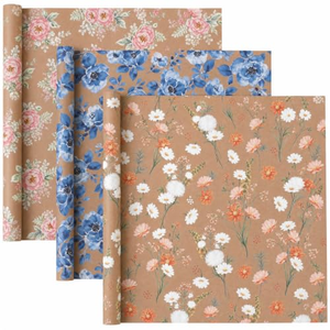 Papier d'emballage kraft personnalisé 80GSM avec logo et image imprimés, papier d'emballage cadeau kraft - Product Image 5
