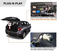 Faisceau de câblage de remorque à 4 broches pour 2016-2023 H-onda Pilot et 2019-23 Passport Vehicle Side Towing Harness for Trailer Light Connect