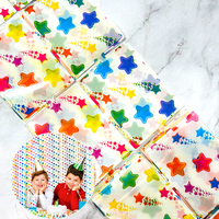 Rideau à franges en feuille d'aluminium imprimé étoiles, rideau de paillettes étoiles colorées, décor de toile de fond pour fête d'anniversaire et photomaton