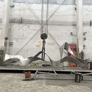 Escultura Art Deco de Acero Inoxidable Resistente al Agua, Personalizada para Proyectos de Paisajismo Arquitectónico con Montaje en Suelo - Product Image 6