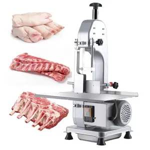 Commercial hot sale industrial stainless steel automatic rib cutter slicer frozen meat cutting bone saw machine for restaurant