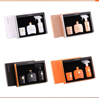 Luxe Art Deco rietdiffuser en geurkaars van sojawas, handgemaakt cadeauset - Langdurige, milieuvriendelijke, niet-toxische geur voor thuis