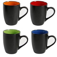 Fabricant de tasses en gros – Tasses en céramique personnalisées, glaçure rouge et noire, vente chaude, cadeau, tasse à café en porcelaine