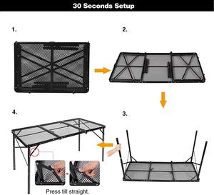 Tavolo portatile da campeggio leggero da trekking per barbecue da <span class=keywords><strong>spiaggia</strong></span> - Product Image 4