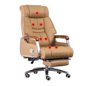 2024 New Modern Design 7 Points Massage Luxury Swivel Boss Office Chair With Footrest