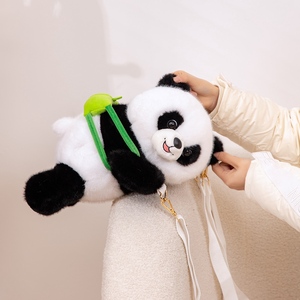 Customize Red <strong>Panda</strong> Raccoon Pig Bear Crossbody <strong>Bag</strong> Soft Plush Doll Backpack Series Snap Circle Stuffed Animals Gift Cotton Mesh - Product Image 4