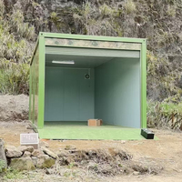 Garage préfabriqué en conteneur, hangar de stockage en acier, porte à enroulement, unité d'entrepôt modulaire, garage portable pour voiture