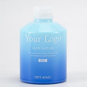 Bottiglie in Vetro Personalizzate con Gradiente Blu da 40ml, con Tappo Contagocce e Pompa per Packaging Cosmetico - Product Image 4
