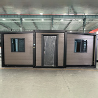 Maison mobile préfabriquée personnalisable en acier à double aile pliable, 20 pieds, 40 pieds, 3 chambres, durable, étanche, alimentée à l'énergie solaire