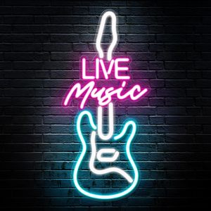 Âm Nhạc Sống Neon Dấu Hiệu Cho Tường Trang Trí Nội Thất Quảng Cáo Âm Nhạc Phòng Thu Thanh Phòng Ngủ Bên Người Đàn Ông Hang Động-Quà Tặng Tốt Nhất Sinh Nhật Giáng Sinh Từ Xa - Product Image 1