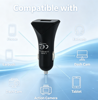 Pengisi Daya Mobil Port USB Tunggal Bentuk Klakson Mini Adaptor Pemantik Rokok Mobil Universal 12V/24V Pengisi Daya Ponsel Kendaraan