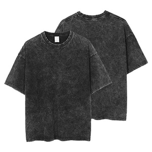 Camiseta extragrande con lavado ácido Camiseta vintage fresca y cómoda tratada con lavado ácido que se desvanece para un acabado suave y relajado - Product Image 1