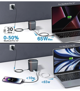 Base de Carga Inalámbrica Multidispositivo 7 en 1 de 65W Personalizada para Laptop, Apple Watch, Auriculares, Teléfono y Otros Dispositivos Electrónicos con Cargador Magnético - Product Image 5