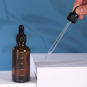 Vente en gros de flacons compte-gouttes en verre ambré de 5 ml, 15 ml, 20 ml, 100 ml, 10 ml, 30 ml, 50 ml, flacon pulvérisateur pour huile capillaire avec graduation graduée - Product Image 6