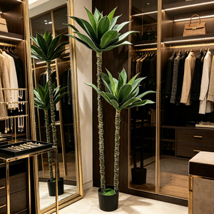 Flores Decorativas, Coronas y Plantas, Planta Artificial <span class=keywords><strong>de</strong></span> Agave, Árbol Artificial <span class=keywords><strong>de</strong></span> Plástico, Arreglos Florales para Bodas, Decoración para Eventos - Product Image 1