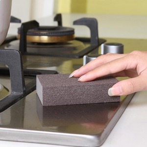 Éponge abrasive en nano-diamant, forme rectangulaire, pour le nettoyage de la cuisine, élimination des brûlures, de la rouille et des taches. - Product Image 4