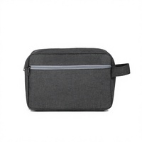 Sac de toilette portable transparent en polyester imperméable, séparation sec/humide, pour voyage unisexe