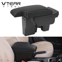 Accoudoir de voiture Vtear en ABS et cuir PU avec chargeur USB, porte-gobelet et boîte de rangement centrale, accessoires intérieurs pour Toyota Hilux 2019-2021