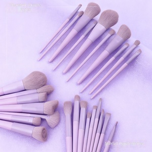 28pcs Purple Makeup Brush Set Professional Synthetic Fiber Bristles Loose Powder Full Face Eye Cosmetic Brush Kit Wholesale - Product Image 4