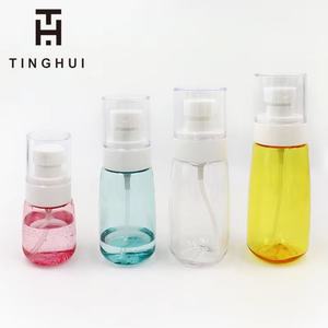 Bonita botella pulverizadora de PETG rosa con gatillo, botellas de plástico únicas, pulverizador portátil para rostro, pulverizadores con llavero - Product Image 4