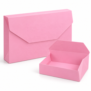 Caja de cartón plegable con solapa superpuesta y paneles laterales plegados para presentar tarjetas de felicitación y sets de regalo - Product Image 6