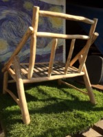 Chaise en bois massif durable de style nordique, taille personnalisable, faible MOQ 500 pièces pour chambre à coucher, hôtel et parc, fabriquée au Vietnam