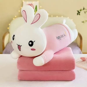 ผ้าห่มปรับอากาศรูปสัตว์ผ้ากำมะหยี่ยัดไส้หมูกระต่ายตามสั่ง - Product Image 1