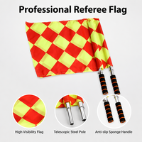 Drapeau de match de football en tissu avec impression numérique, polyester à séchage rapide pour les gestes d'arbitre de football
