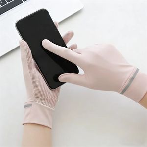Gants de protection solaire en soie et nylon pour femmes, respirants, en maille, anti-UV, pour la conduite en plein air - Product Image 4