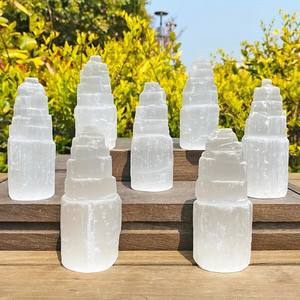 Torre de Cristal Natural, Punta de Selenita Blanca, Torre de Piedra Preciosa Hecha a Mano, Piedra Difusora de Selenita en Bruto para Regalo - Product Image 5