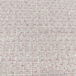 Hot bán New Polyester sequin dệt vải sợi-nhuộm Tweed vải cho phụ nữ áo - Product Image 5