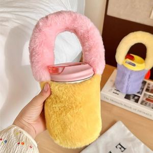 Housse de tasse isolante en peluche mignonne pour l'automne et l'hiver, résistante à la chaleur et aux chocs, portable - Product Image 5