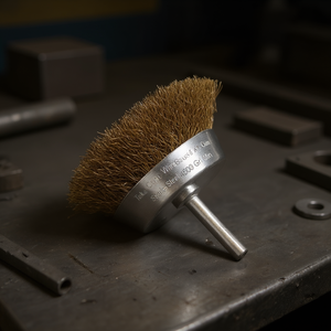 Brosse métallique en forme de coupelle Ttake, tige de 6 mm, acier inoxydable, 4500 Giri Min, outil abrasif - Product Image 3