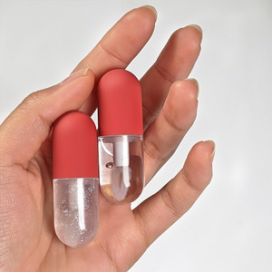 <b>Mini</b> Pill Capsule <b>Lip</b> <b>Gloss</b> 5ml Glossy Plump Colorless Pearlescent Shimmer <b>Lip</b> Oil For Daily Use - Product Image 3