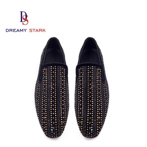 Nouvelles Chaussures de Mariage Originales pour Hommes Printemps 2025 – Façon Oxford à Enfiler, en Cuir et Daim de Haute Qualité, Ornées de Diamants, Respirantes et Fabriquées à la Main - Product Image 2