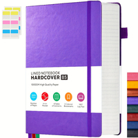 2024 Best-seller promotionnel 320 pages A5 B5 collège ligné Journal pour l'écriture couverture rigide en cuir doublé Journal cahier
