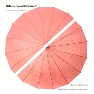 ร่มกันแดดกันฝนแบบก้านคู่ 16 ซี่โครง กึ่งอัตโนมัติ โค้งงอได้ กันน้ำ ใช้ได้สองแบบ สำหรับกันแดดและกันฝน  รับผลิตตามสั่งขายส่ง - Product Image 1