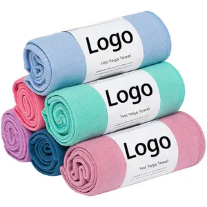 Hete Verkoop Absorberende Goedkope Oefening Reinigbare Antislip Custom Opvouwbare Yoga Mat Handdoek